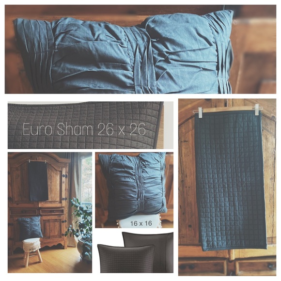 Quilted Euro Shams Other - Shams  One Decorative Pillow  & Two shams